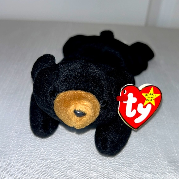 Blackie Black Bear Beanie Baby - Picture 1 of 9